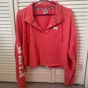 Victoria’s Secret PINK cropped half zip top